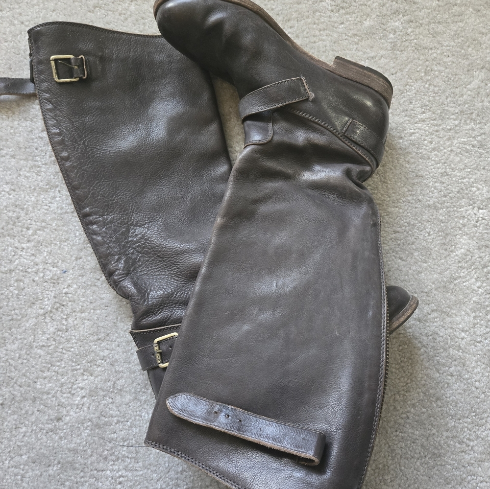 Italian Leather Tall Riding Boots size 40 - Picture 7 of 7